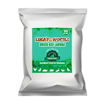 Load image into Gallery viewer, LuckyQworms Dried Black Soldier Fly Larvae 5lbs, High-Protein BSF Larvae Chicken Treats Non-GMO BSFL for Chickens, Hens, Ducks