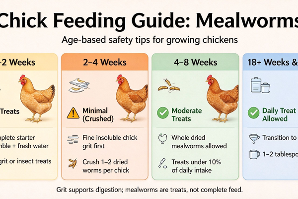 How Old Do Chickens Have to Be to Eat Dried Mealworms?