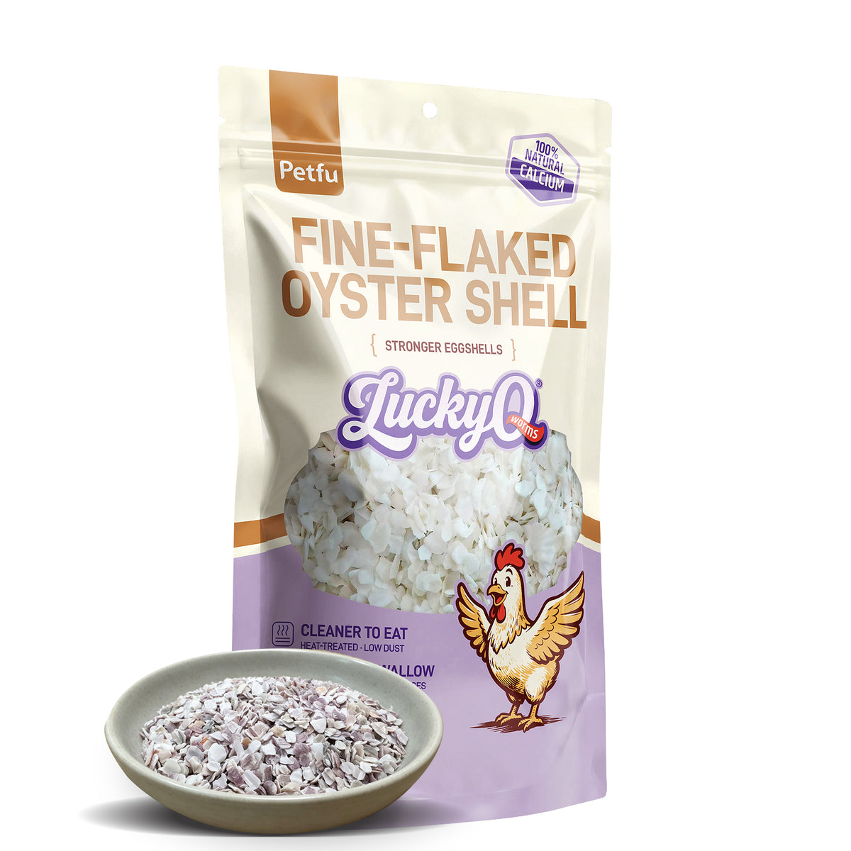 Fine-Flaked Oyster Shell for Laying Hens