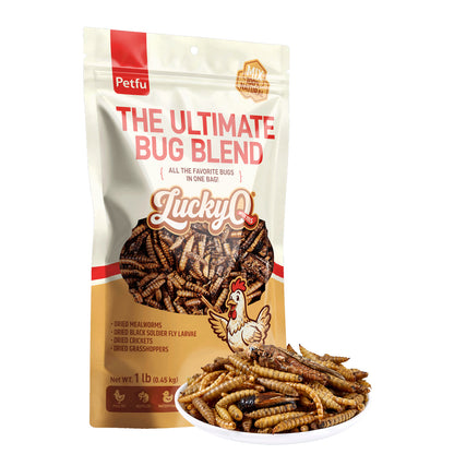 PETFU Ultimate Bug Blend High Protein Insect Pouch for Chickens and Pets