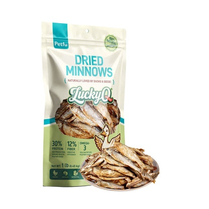 PETFU Dried Freshwater Fish 1 lb Resealable Bag for Pets