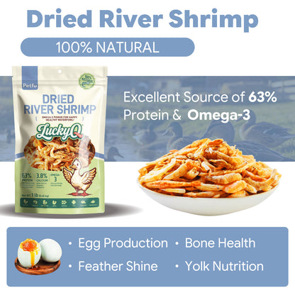 Dried river shrimp high protein poultry snack