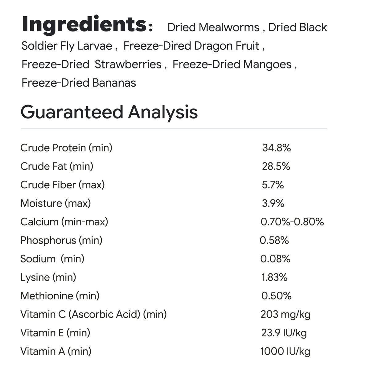 Supports shiny, healthy feathers with natural nutrients.