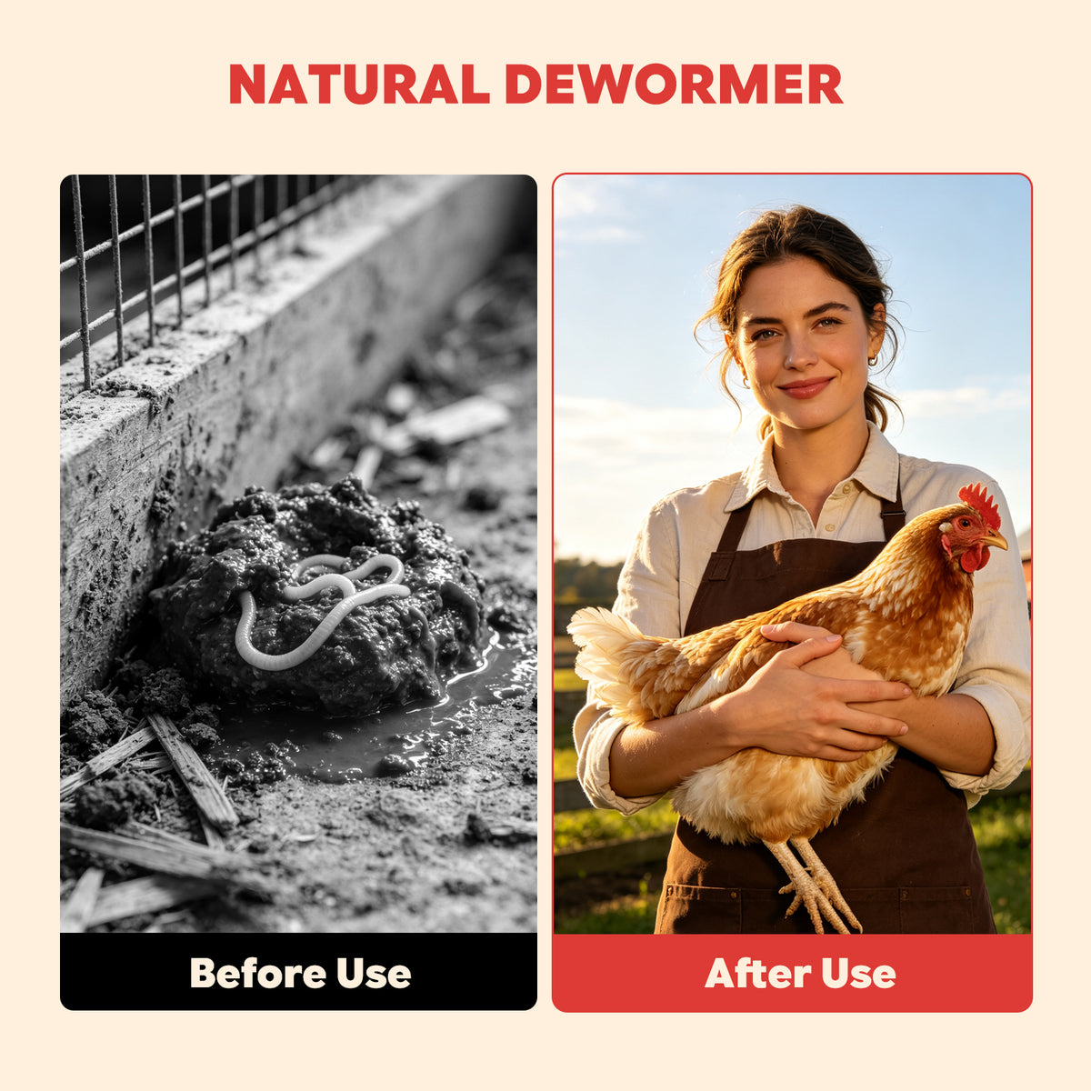 healthy hen after using  herbal feed supplement