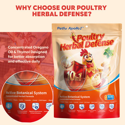 10 in 1 chicken herbal feed supplement with concentrated oregano oil and thymol 