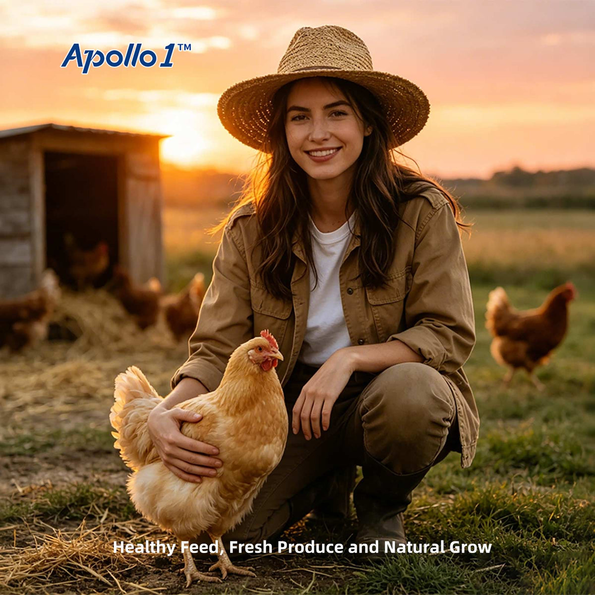 Healthy Feed, Fresh Produce and Natural Grow at the bottom.