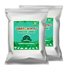 Load image into Gallery viewer, LuckyQworms Dried Black Soldier Fly Larvae 10LBS, High-Protein BSF Larvae Chicken Treats Non-GMO BSFL for Chickens, Hens, Ducks, Wild Birds
