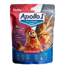Load image into Gallery viewer, Petfu Apollo1 Series 6-in-1 Poultry Treat Mix High-Protein Mealworms, BSFL, Krill, Sunflower Seeds, Marigold Petals &amp; Shells for Chickens &amp; Ducks | Supports Strong Eggshells, Feather Health &amp; Rich Yolks
