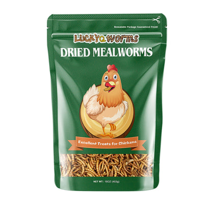 LuckyQworms 10lbs per bag Mealworms, Freeze Dried Mealworms for Birds Chickens Fish