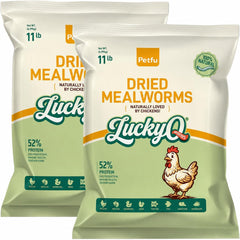 LuckyQworms resealable bag dried mealworms chicken treat