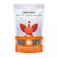 LuckyQworms Bug 'N' Veggie Buffet 1 lb for Chickens, Wild Birds, Hedgehogs, Reptiles, Lizards, Bearded Dragons, Fish, Turtles High Protein Natural Insect Food Resealable Bag