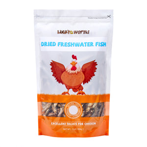 LuckyQworms Dried Freshwater Fish 1 lb for Cats, Chickens, Wild Birds, Hedgehogs, Reptiles, Lizards, Bearded Dragons, Fish, Turtles High Protein Natural Insect Food Resealable Bag