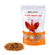 Load image into Gallery viewer, LuckyQworms Dried Mighty Crunch Mix Aquatic Turtle Food 1 lb for Chickens, Wild Birds, Hedgehogs, Reptiles, Lizards, Bearded Dragons, Fish, Turtles High Protein Natural Insect Food Resealable Bag
