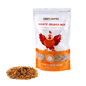LuckyQworms Dried Mighty Crunch Mix Aquatic Turtle Food 1 lb for Chickens, Wild Birds, Hedgehogs, Reptiles, Lizards, Bearded Dragons, Fish, Turtles High Protein Natural Insect Food Resealable Bag