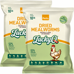 LuckyQworms resealable bag dried mealworms chicken treat