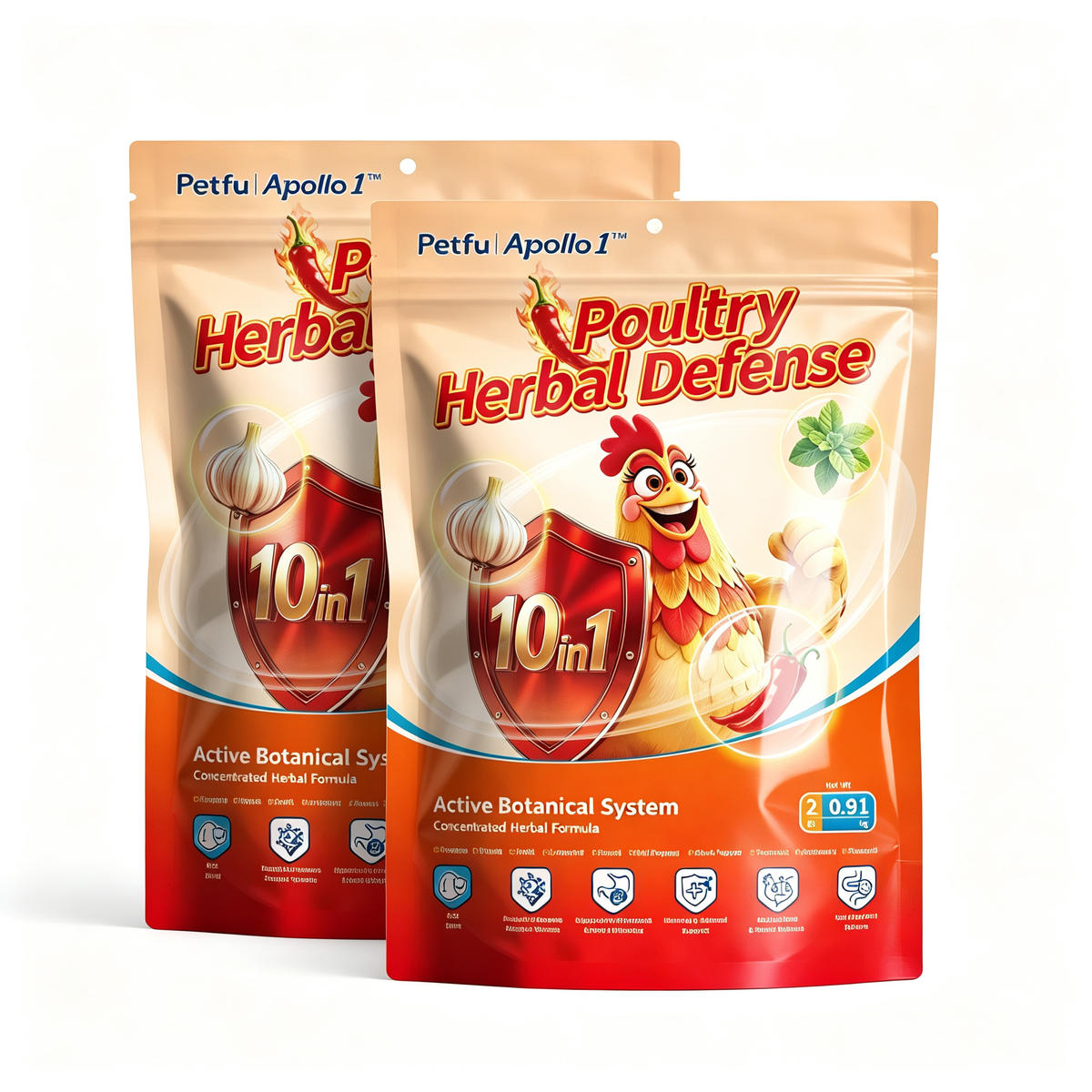 Petfu Apollo 1 Herbal Defense Poultry 