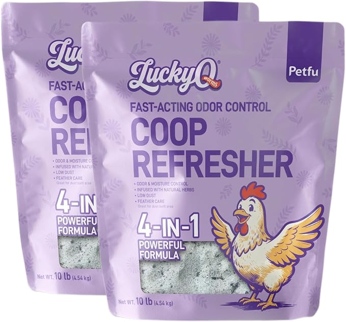 PETFU Coop Refresher for chickens and poultry, odor and moisture control