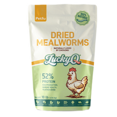 LuckyQworms resealable bag dried mealworms chicken treat