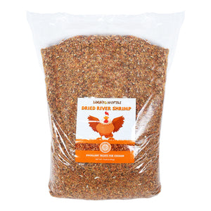 LuckyQworms 11lbs River Shrimp High-Protein Freeze Dried River Shrimp for Chickens Hens Ducks Wild Birds Turtles