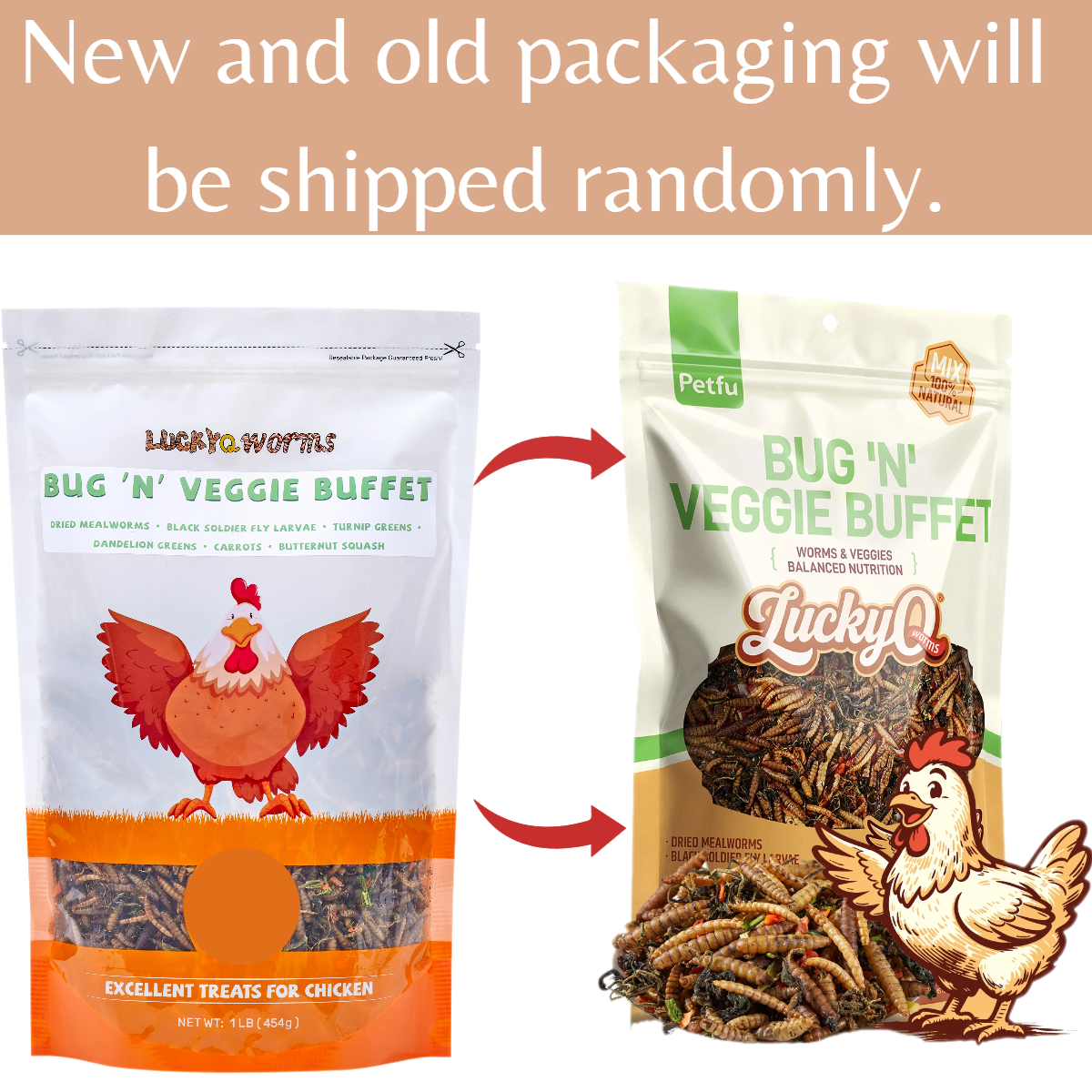 new and old packing will be shipped randomly
