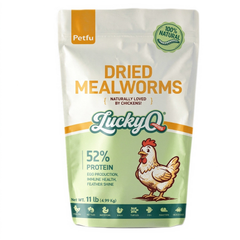 LuckyQworms resealable bag dried mealworms chicken treat