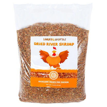 LuckyQworms 1lbs dried river shrimp