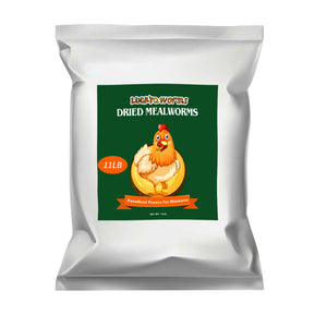 LuckyQworms 11lbs Mealworms, Freeze Dried Mealworms for Chickens Birds Fish