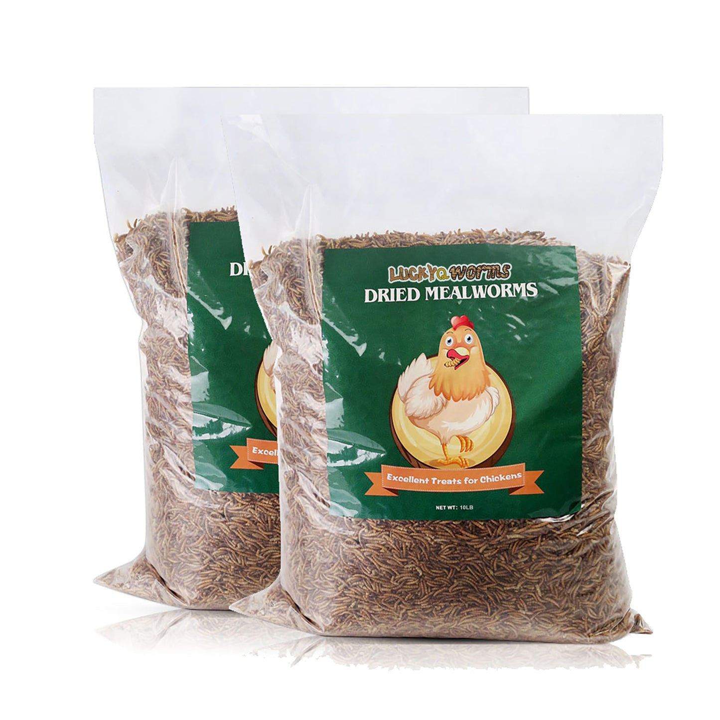 LuckyQworms 20lbs Mealworms, Freeze Dried Mealworms for Birds Chickens Fish