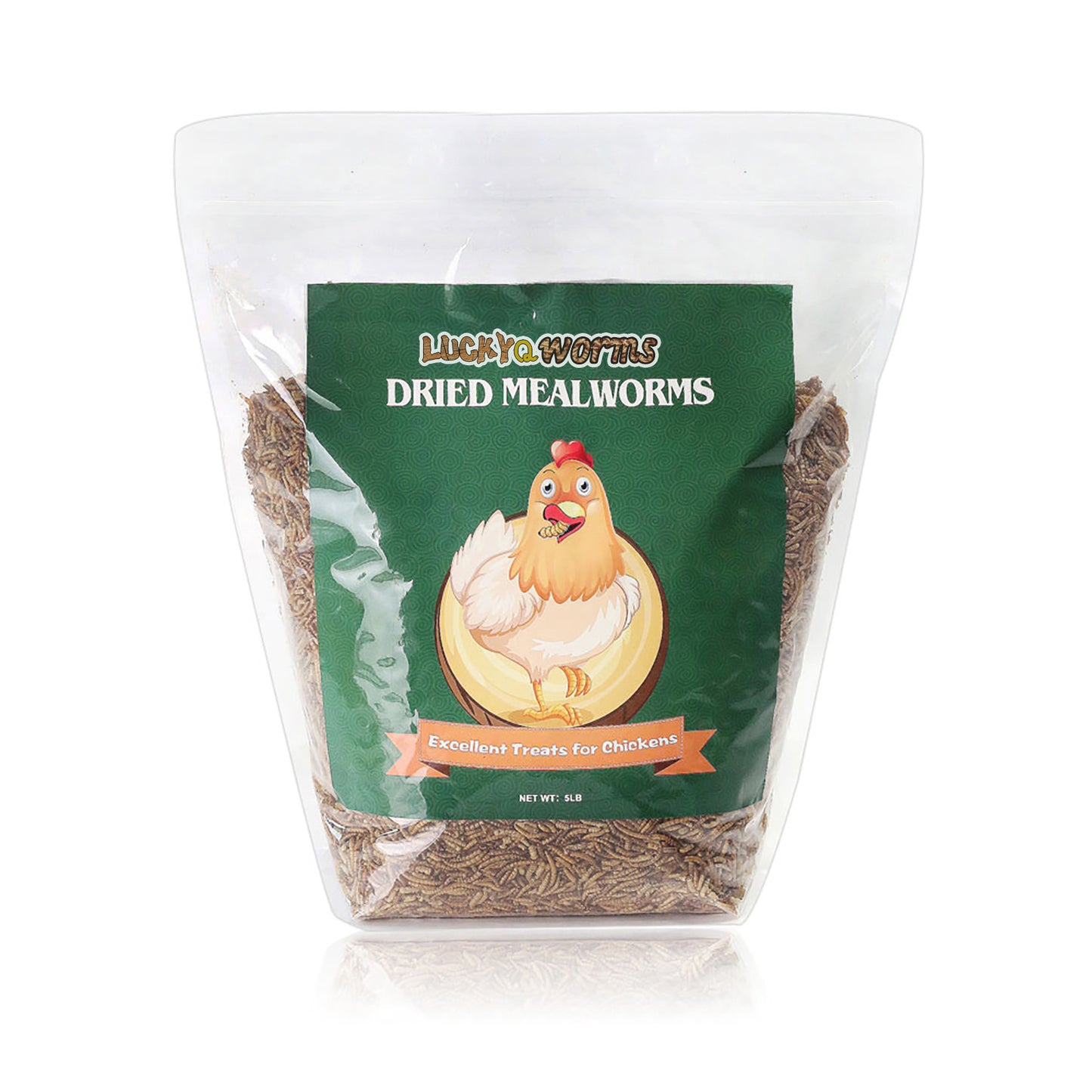 LuckyQworms 5lbs Mealworms, Freeze Dried Mealworms for Birds Chickens Fish
