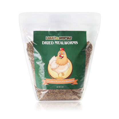 LuckyQworms 5lbs Mealworms, Freeze Dried Mealworms for Birds Chickens Fish